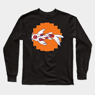 Koi pixelart orange Long Sleeve T-Shirt